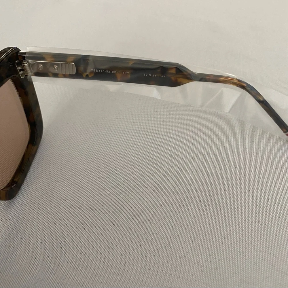 Thom Browne Womens Sunglasses 52mm Square 100% UV Protection Tortoise Luxury NWT
